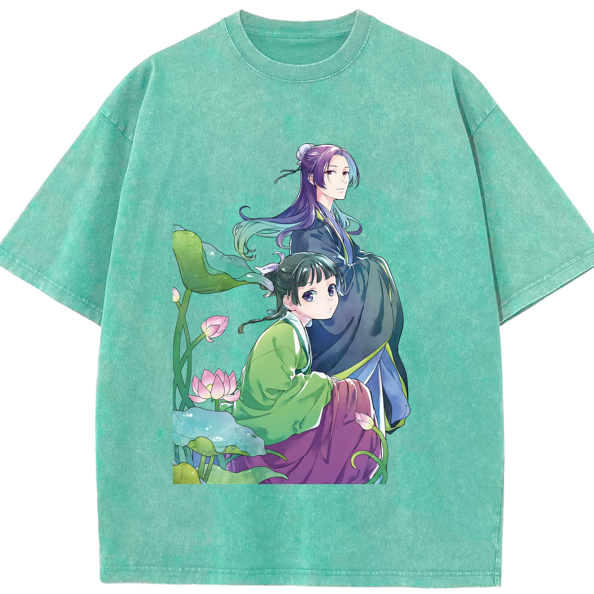 （画像用） 薬屋のひとりごと The Apothecary Diaries 綿100% ヴィンテージ風 半袖Tシャツ（フロントプリント）